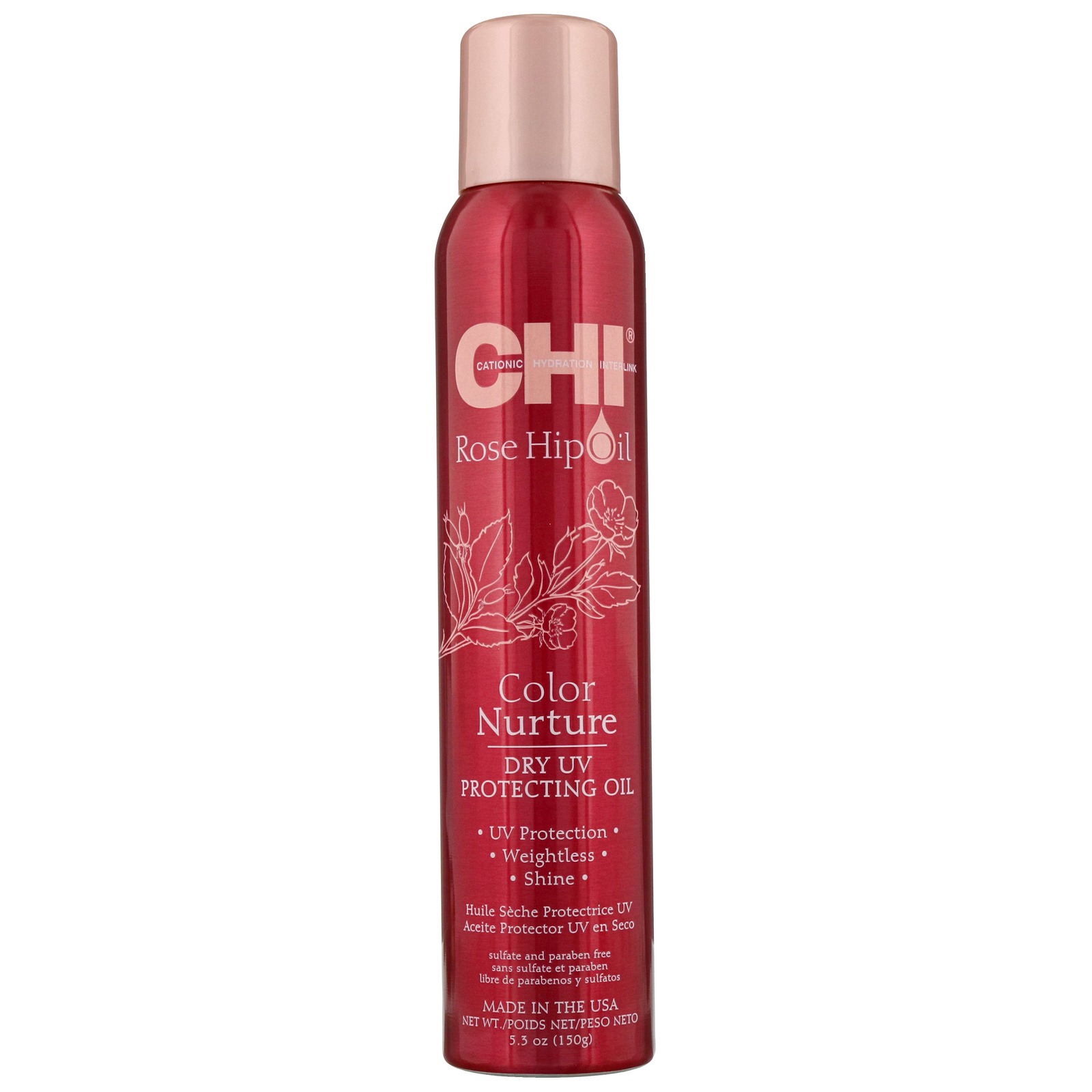 CHI ROSE HIP OIL DRY UV PROTECTING OIL 150 ml