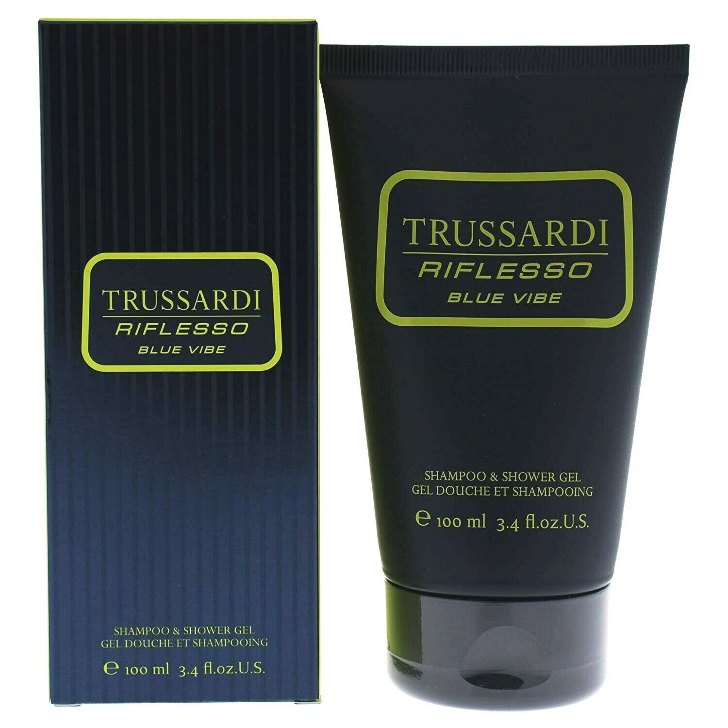 TRUSSARDI RIFLESSO BLUE VIBE SHAMPOO & SHOWER GEL 100ml