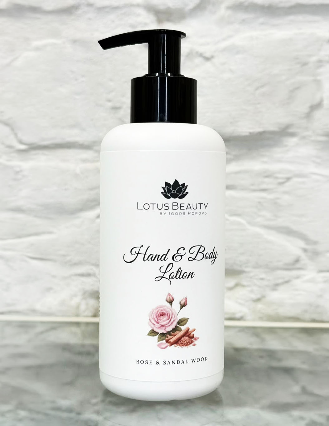 Lotus Beauty Hands and Body lotion "Rose and Sandal wood"